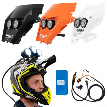 Nizled kåsakit med 5 lampor, hjälmkit, 2x10Ah-batteri och lampkåpa i gruppen Billyd / LED-Belysning / Enduro / Hva passer til motorsykkelen min / Beta / 2020- / 4-takt hos BRL (SETKASAKITT20)