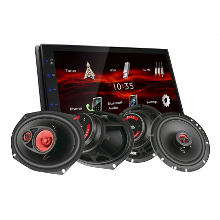 JVC KW-M180BT & Bass Habit PLAY-høyttalere, bilstereopakke i gruppen Pakkeløsninger / Pakker for bilen / Bilstereopakker hos BRL Electronics (SETKWM180BTPKT3)