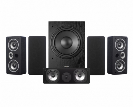 Dynavoice Magic LCR-4 EX v3 høyttalerpakke 5.1 med MW10, svart i gruppen Pakkeløsninger / Pakker for hjemmet / Høyttalerpakker hos BRL (SETLCR4PKT2)