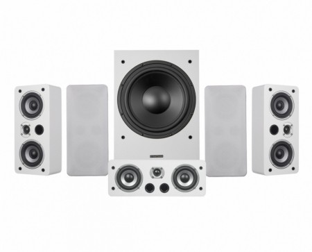 Dynavoice Magic LCR-4 EX v3 högtalarpaket 5.1 med MW12, vitt i gruppen Pakkeløsninger / Pakker for hjemmet / Høyttalerpakker hos BRL (SETLCR4PKT3)