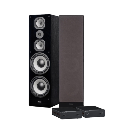 Dynavoice Challenger M-105 med doble Fosi Audio monoblokker, stereopakke i gruppen Pakkeløsninger / Pakker for hjemmet / Stereopakker hos BRL (SETM105PKT34)