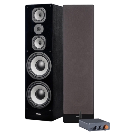 Dynavoice Challenger M-105 med Fosi Audio BT20A (48V), 2.0 stereopakke i gruppen Pakkeløsninger / Pakker for hjemmet / Stereopakker hos BRL (SETM105PKT35)