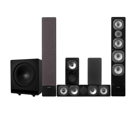 Dynavoice Challenger M-65 EX 5.1 høyttalerpakke med CSB-V12 i gruppen Pakkeløsninger / Pakker for hjemmet / Høyttalerpakker hos BRL (SETM65EXPKT8)