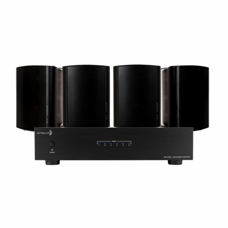 Dayton Audio MA1240 & 2 par DLS MB5i svarte utendørshøyttalere i gruppen Pakkeløsninger / Pakker for hjemmet / Multiroompakker hos BRL Electronics (SETMA1240APKT19)