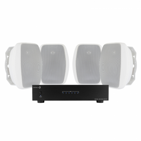 Dayton Audio MA1240 og 2 par System One OD570 til treningsstudioet eller uteplassen. i gruppen Pakkeløsninger / Pakker for hjemmet / Multiroompakker hos BRL Electronics (SETMA1240APKT7)