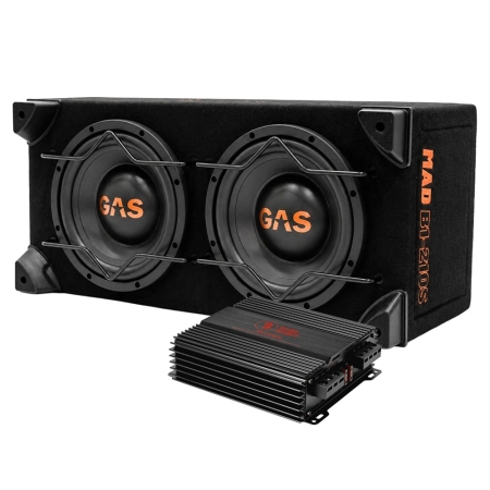 GAS MAD B1-210S med RA1200W, 2x10 tommers basspakke i gruppen Pakkeløsninger / Pakker for bilen / Basspakker hos BRL (SETMADB1210SPKT2)