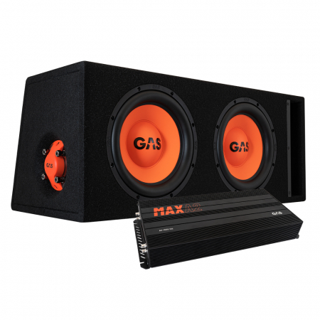 GAS MAD B2-210 2x10 tommer & MAX A2-1500.1DL, basspakke i gruppen Pakkeløsninger / Pakker for bilen / Basspakker hos BRL (SETMADB2210PKT2)