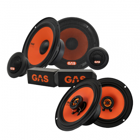 GAS MAD K1/X1, front- og bakhøyttalere i gruppen Pakkeløsninger / Pakker for bilen / Høyttalerpakker hos BRL Electronics (SETMADK1PKT1)