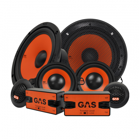 GAS MAD K2-64 & MAD M2-34, 3-veis 6.5 tommers kitsystem i gruppen Billyd / Bilhøyttalere / Kitsystem hos BRL Electronics (SETMADK264PKT1)