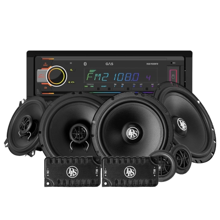 GAS MAD M120-BTD med DLS Performance-høyttalere, bilstereopakke i gruppen Pakkeløsninger / Pakker for bilen / Bilstereopakker hos BRL (SETMADM120BTDPKT1)