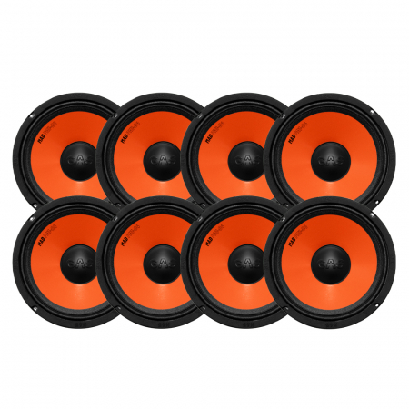 8-pakke GAS MAD PM1-84, 8 tommers midbass i gruppen Pakkeløsninger / Pakker for bilen / SPL Høyttalerpakker hos BRL Electronics (SETMADPM184X8)