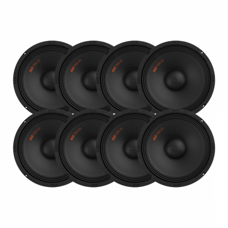 8-pakke GAS MAD PM2-104, rå 10 tommers mellomtone i gruppen Pakkeløsninger / Pakker for bilen / SPL Høyttalerpakker hos BRL Electronics (SETMADPM2104X8)
