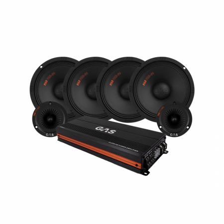 4-pack GAS MAD PM2-64 med PT1-254 SPL-paket med steg, medium i gruppen Pakkeløsninger / Pakker for bilen / SPL Høyttalerpakker hos BRL (SETMADPM264PKT1)