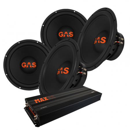 4-pake GAS MAD S2-15D2 & MAX A2-2500.1DL, basspakke i gruppen Pakkeløsninger / Pakker for bilen / Basspakker hos BRL Electronics (SETMADS215D2PKT4)