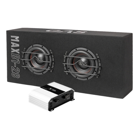 GAS MAX B1-28 med Bass Habit SP12001FR, 2x8 basspakke i gruppen Pakkeløsninger / Pakker for bilen / Basspakker hos BRL (SETMAXB128PKT2)