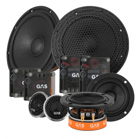 GAS MAX K2-64 & CF3G, velspillende 3-veis 6.5 tommers kitsystem i gruppen Billyd / Bilhøyttalere / Kitsystem hos BRL Electronics (SETMAXK264PKT1)