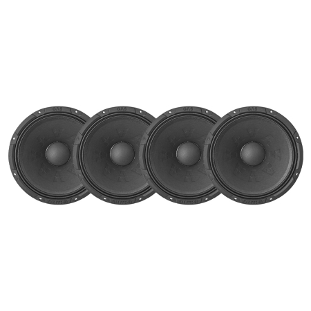 4-pakning GAS MAX PM2-84, 8 tommers midbass/mellomtone i gruppen Pakkeløsninger / Pakker for bilen / SPL Høyttalerpakker hos BRL (SETMAXPM284X4)