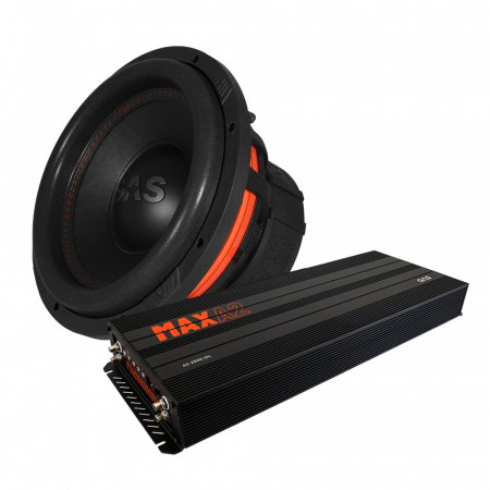 GAS MAX S1-12D1 & MAX A2-2500.1DL, basspakke i gruppen Pakkeløsninger / Pakker for bilen / Basspakker hos BRL Electronics (SETMAXS112D1PKT1)