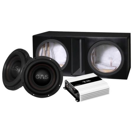 GAS MAX S1-12D1 2x12 basskasse med SP31001FR, 2x12 basspakke i gruppen Pakkeløsninger / Pakker for bilen / Basspakker hos BRL (SETMAXS112D1PKT12)
