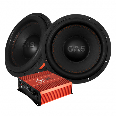 2-pakke GAS MAX S1-12D1 & SPL ELITE 3100.1DF, basspakke i gruppen Pakkeløsninger / Pakker for bilen / Basspakker hos BRL Electronics (SETMAXS112D1PKT2)
