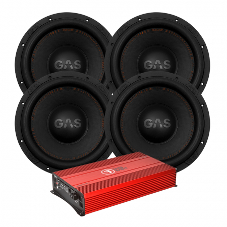 4-pakke GAS MAX S1-12D1 med Bass Habit SE8000.1D2, basspakke i gruppen Pakkeløsninger / Pakker for bilen / Basspakker hos BRL Electronics (SETMAXS112D1PKT8)