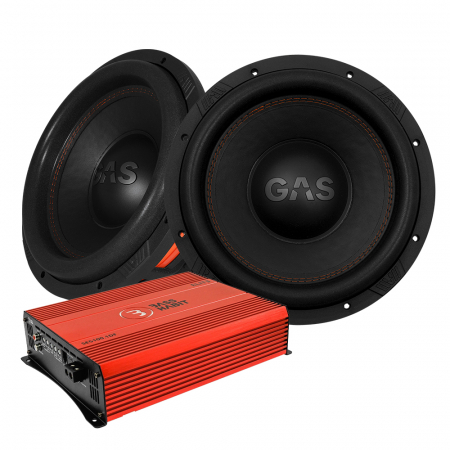 2-pakk GAS MAX S1-12D2 & SPL ELITE 5100.1DF, basspakke i gruppen Pakkeløsninger / Pakker for bilen / Basspakker hos BRL Electronics (SETMAXS112D2PKT1)