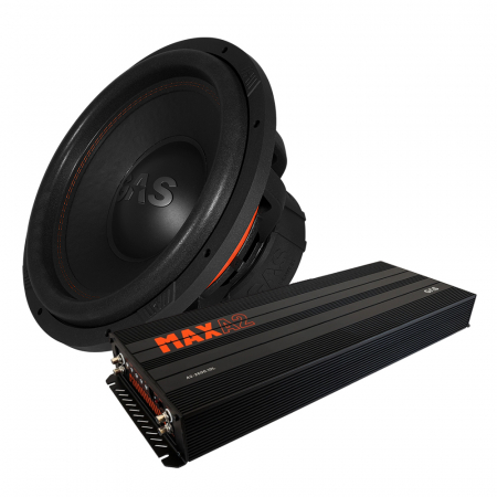 GAS MAX S1-15D2 & MAX A2-1500.1D, basspakke i gruppen Pakkeløsninger / Pakker for bilen / Basspakker hos BRL Electronics (SETMAXS115D2PKT1)