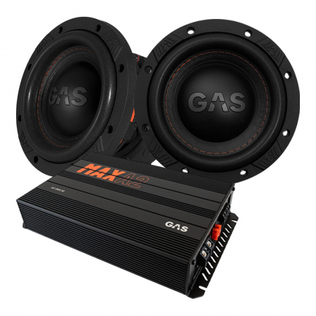 2-pakke GAS MAX S1-6D1 & MAX A2-800.1D, basspakke i gruppen Pakkeløsninger / Pakker for bilen / Basspakker hos BRL Electronics (SETMAXS16D1PKT2)