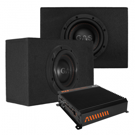 Slimt basspakke med doble GAS MAX 6.5” basskasseer i gruppen Pakkeløsninger / Pakker for bilen / Basspakker hos BRL Electronics (SETMAXS16D1PKT4)