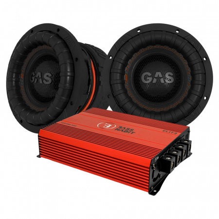 2-pack GAS MAX S2-10D1 & SPL ELITE 5100.1DF, baspaket i gruppen Pakkeløsninger / Pakker for bilen / Basspakker hos BRL Electronics (SETMAXS210D1PKT3)