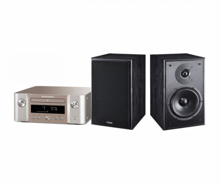 Marantz MCR-612 i gull & svarte Magnat Monitor S30, stereopakke i gruppen Pakkeløsninger / Pakker for hjemmet / Stereopakker hos BRL Electronics (SETMCR612PKT4)