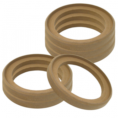 6-pakke senkede MDF-ringer, 10 tommer i gruppen Billyd / Tilbehør / Byggematerialer / MDF-ringer hos BRL Electronics (SETMDFRING10X6)
