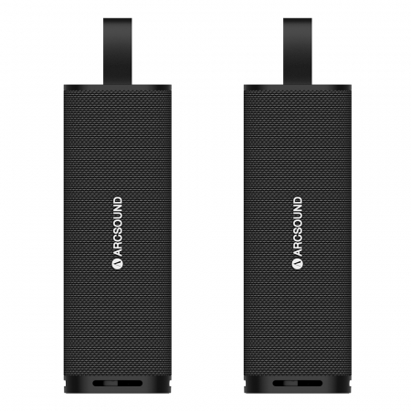2-pakning Arcsound NOVA Bluetooth-høyttalere, svart i gruppen Lyd til hjemmet / Høyttalere / Bluetooth-høyttaler hos BRL (SETNOVAX2)