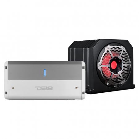 DS18 NXL-M4 & DS18 NXL-10SUBLD/BK, marint basspakke i gruppen Billyd / Marinelyd / Marinepakker hos BRL Electronics (SETNXLM4PKT2)