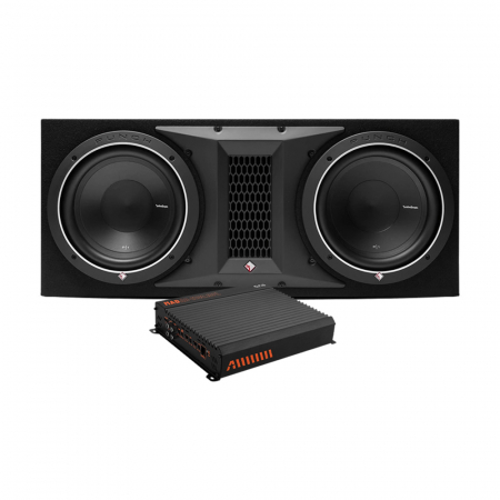 Rockford Fosgate P1-2X10 & GAS MAD A2-1200.1DFL, baspakke i gruppen Pakkeløsninger / Pakker for bilen / Basspakker hos BRL Electronics (SETP12X10PKT2)