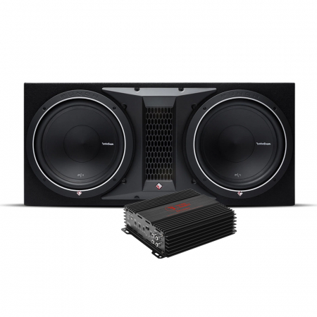 Rockford Fosgate P1-2x12 & Bass Habit Rebel RA1200W, baspakke i gruppen Pakkeløsninger / Pakker for bilen / Basspakker hos BRL Electronics (SETP12X12PKT9)