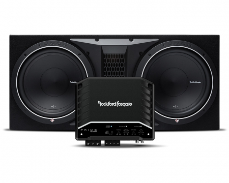 Rockford Fosgate P1-2x12 & Rockford Fosgate R2-500X1 i gruppen Pakkeløsninger / Pakker for bilen / Basspakker hos BRL Electronics (SETP12X12R2500)