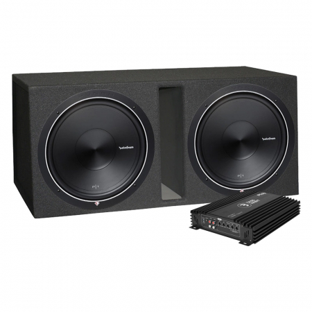 Rockford Fosgate P1S415 2x15 & Play Power 1000.1, baspakke i gruppen Pakkeløsninger / Pakker for bilen / Basspakker hos BRL (SETP1S415PKT5)