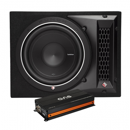 Rockford Fosgate P2-1X12 med GAS PRO POWER 700.1D i gruppen Pakkeløsninger / Pakker for bilen / Basspakker hos BRL Electronics (SETP21X12ALPHA6001)