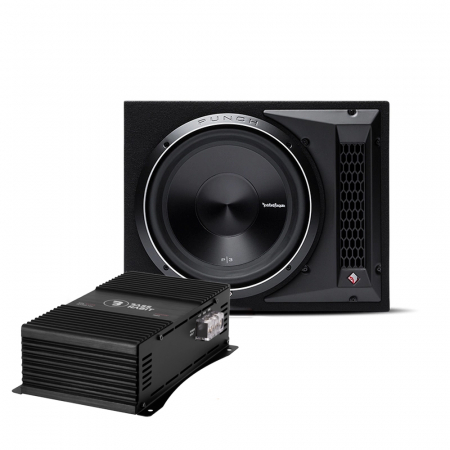 Rockford Fosgate P3 1x12 med Bass Habit SPL ELITE 1000.1DF i gruppen Pakkeløsninger / Pakker for bilen / Basspakker hos BRL Electronics (SETP31X12PRO)