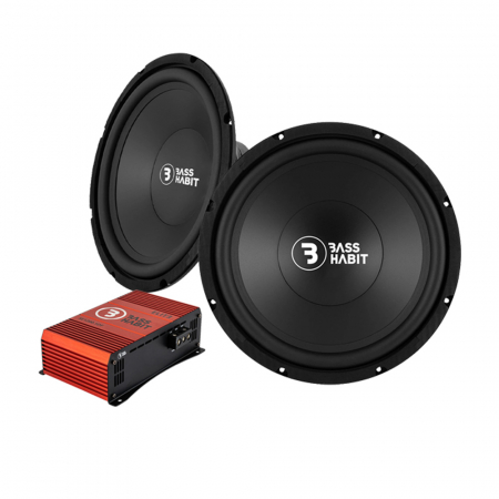 2-pack Bass Habit P380 & SPL ELITE 1200.1DF, baspaket i gruppen Pakkeløsninger / Pakker for bilen / Basspakker hos BRL Electronics (SETP380PKT11)