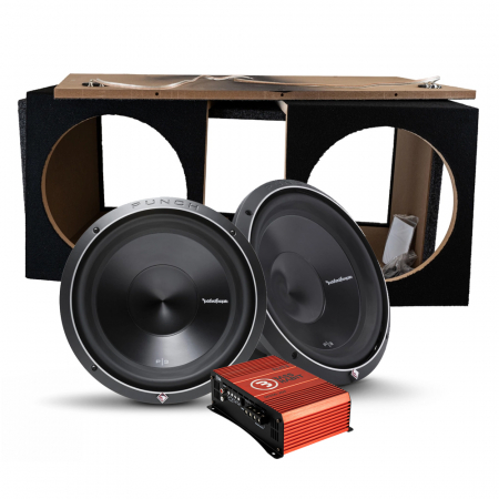 2-pakning Rockford Fosgate P3D2-12 & Bass Habit SE550.2DF, baspakke i byggesett i gruppen Billyd / Bass / Basskasse i byggesett hos BRL Electronics (SETP3D212PKT4)