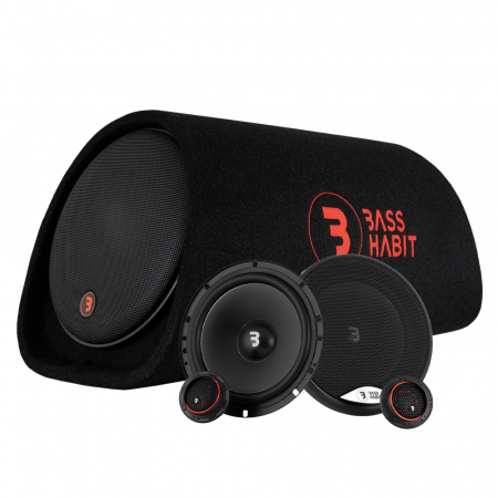 Bass Habit Play P8A med kitsystem i gruppen Pakkeløsninger / Pakker for bilen / Helhetspakker hos BRL Electronics (SETP8APKT3)