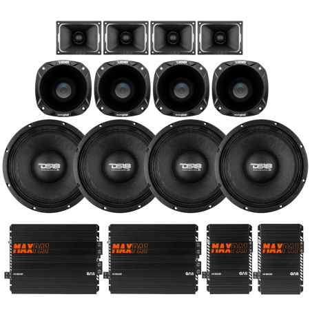 DS18 Pancadão-pakke med steg, X-Large i gruppen Pakkeløsninger / Pakker for bilen / SPL Høyttalerpakker hos BRL Electronics (SETPANCADAOPKT1)