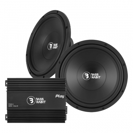 2-pakke Bass Habit P300 & Play Power 600.1 (gen. 2), basspakke i gruppen Pakkeløsninger / Pakker for bilen / Basspakker hos BRL Electronics (SETPL300PKT1)