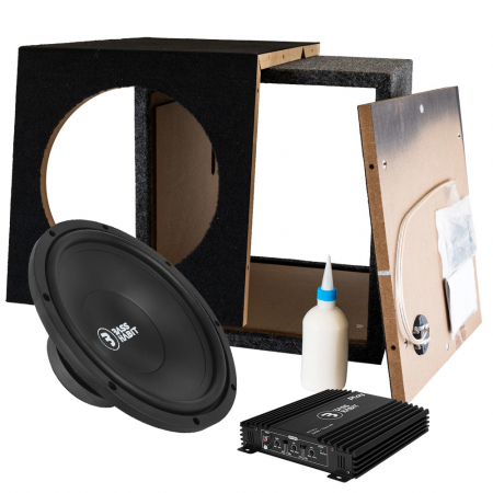 Bass Habit PL300 i kasse med PP 70.2 (gen. 2), basspakke i byggesett i gruppen Billyd / Bass / Basskasse i byggesett hos BRL Electronics (SETPL300PKT6)