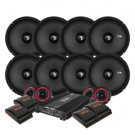 8-pakke Bass Habit SP165M med SP25A SPL-pakke, stor i gruppen Pakkeløsninger / Pakker for bilen / SPL Høyttalerpakker hos BRL Electronics (SETPP654PKT2)
