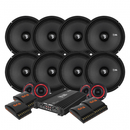 8-pack Bass Habit SP165M med SP25A SPL-paket, large i gruppen Pakkeløsninger / Pakker for bilen / SPL Høyttalerpakker hos BRL Electronics (SETPP654PKT2)