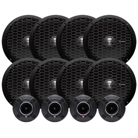 Rockford PPS4-8 & Rockford PP4-NT SPL-kit, Stor i gruppen Pakkeløsninger / Pakker for bilen / SPL Høyttalerpakker hos BRL Electronics (SETPPS48PP4NTL)