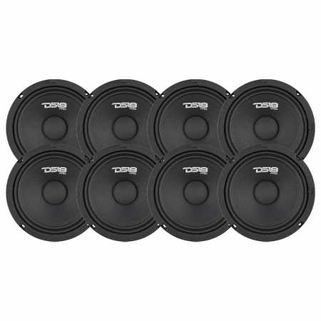 8-pakning DS18 PRO-GM6.4, 6.5 tommers mellomtone i gruppen Pakkeløsninger / Pakker for bilen / SPL Høyttalerpakker hos BRL Electronics (SETPROGM64X8)